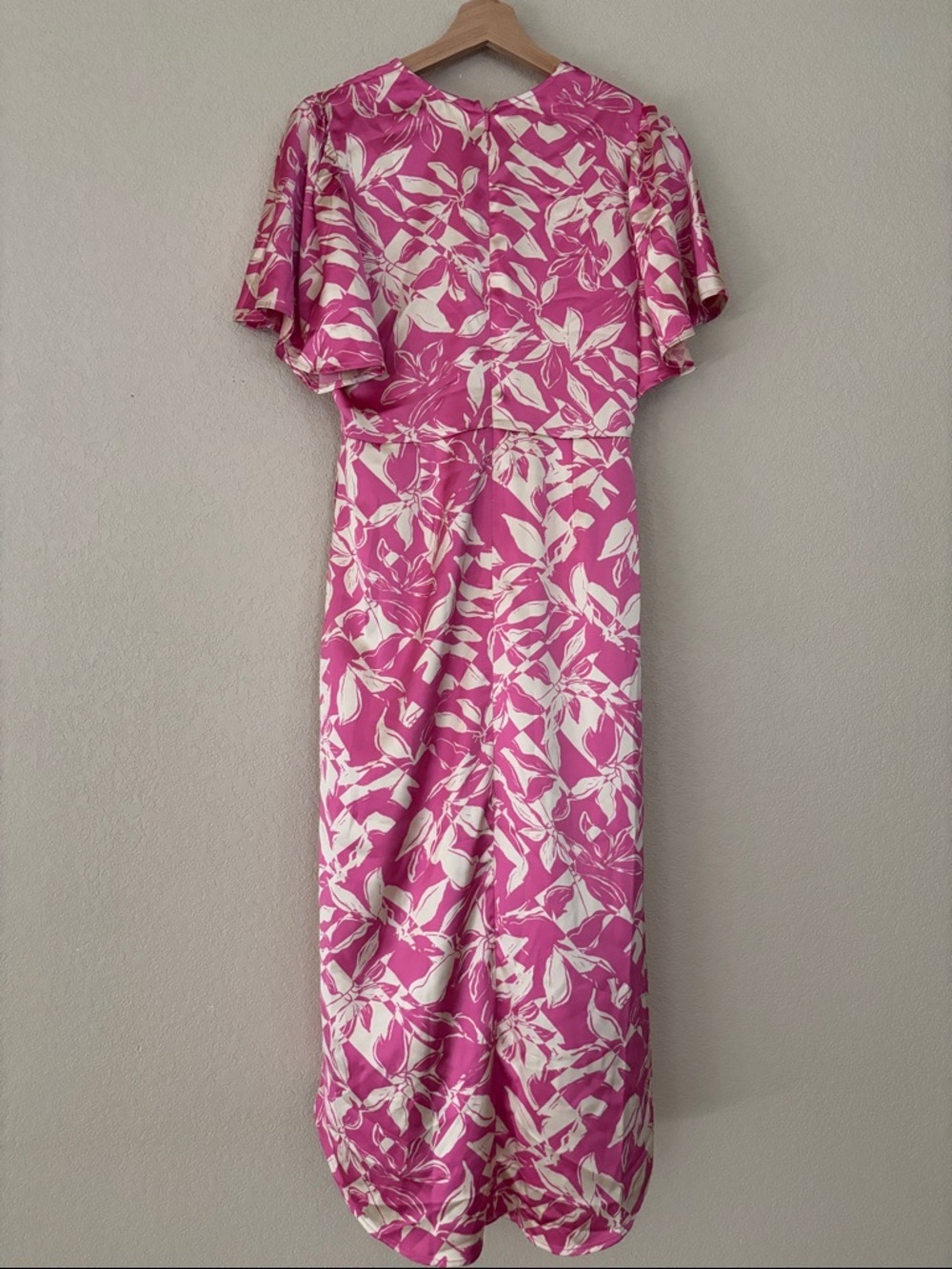 Chelsea28 Satin Faux Wrap Midi Dress - Picture 3 of 3